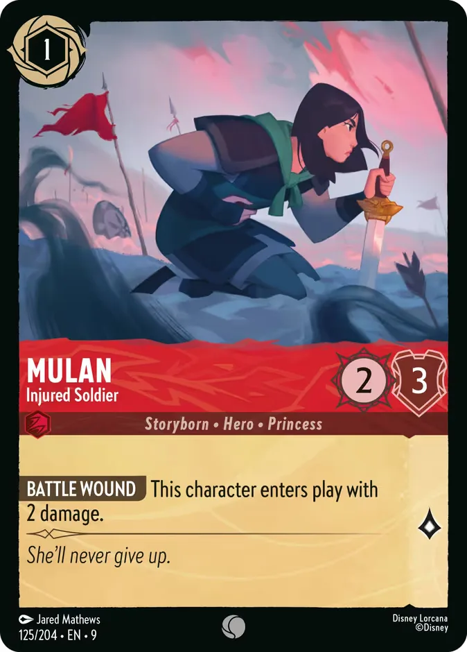 Mulan #125 Fabled Disney Lorcana card