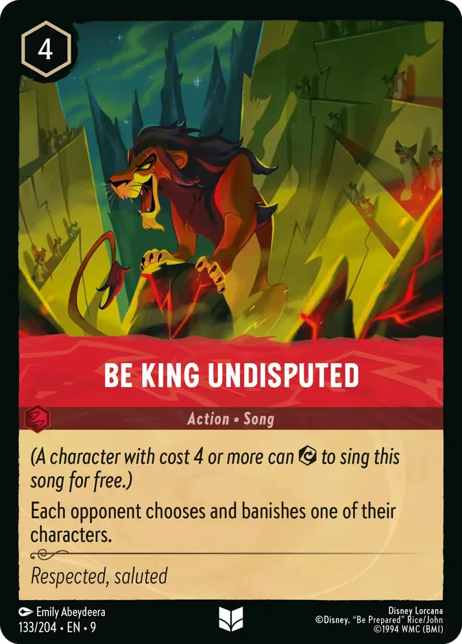 Be King Undisputed #133 Fabled Disney Lorcana card