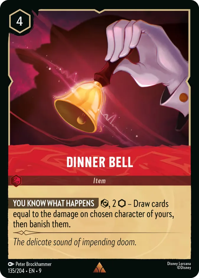 Dinner Bell #135 Fabled Disney Lorcana card