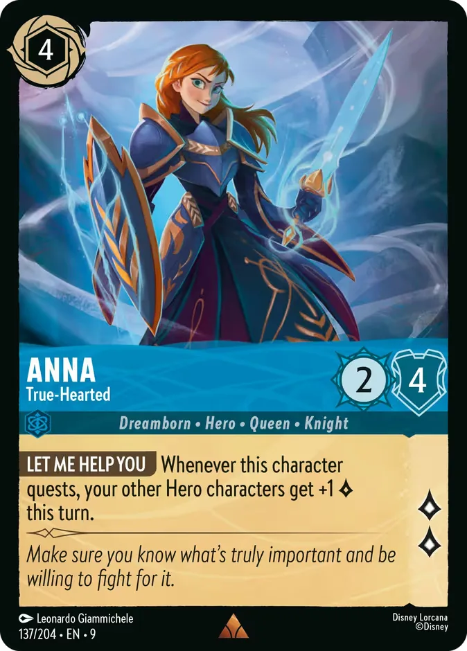 Anna #137 Fabled Disney Lorcana card