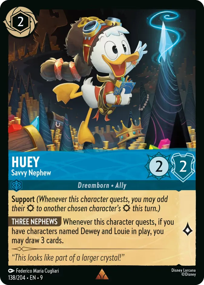 Huey #138 Fabled Disney Lorcana card
