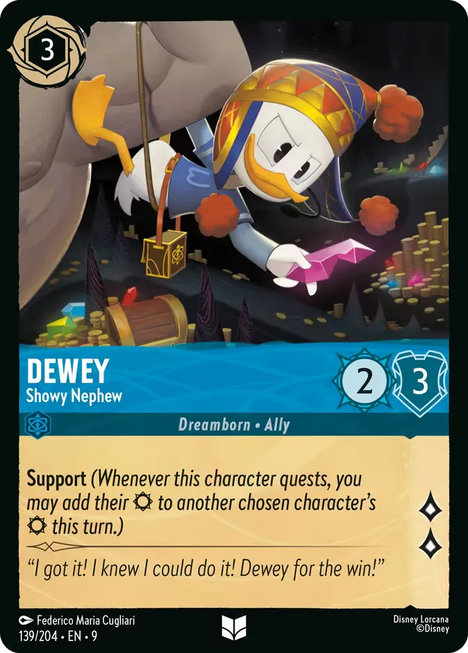 Dewey #139 Fabled Disney Lorcana card