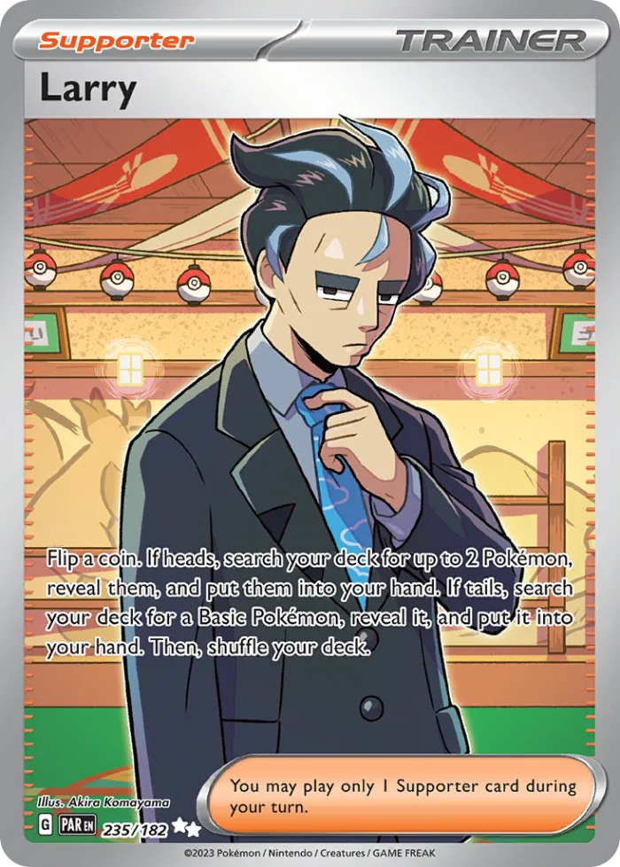 Larry #235 Paradox Rift Pokemon card