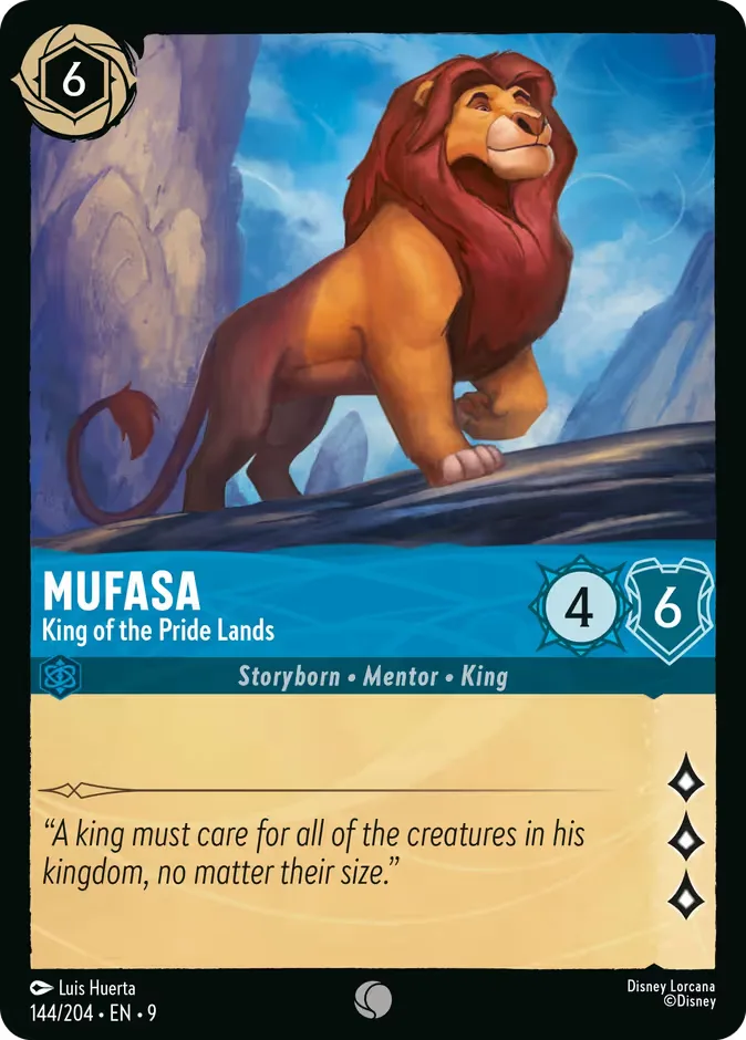 Mufasa #144 Fabled Disney Lorcana card