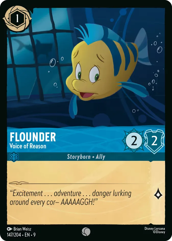 Flounder #147 Fabled Disney Lorcana card