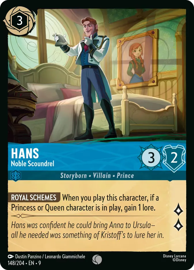 Hans #148 Fabled Disney Lorcana card