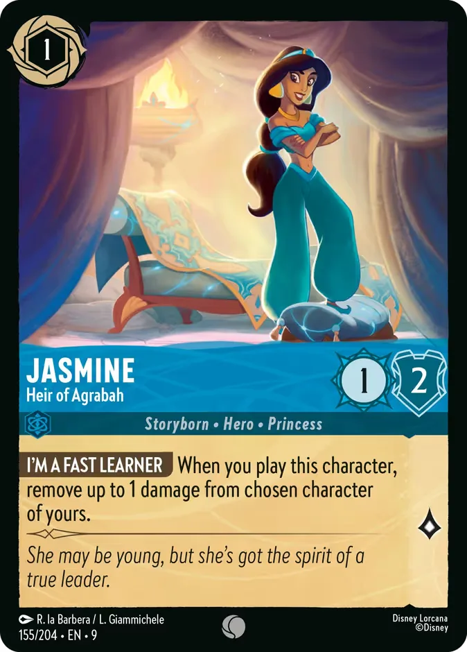 Jasmine #155 Fabled Disney Lorcana card
