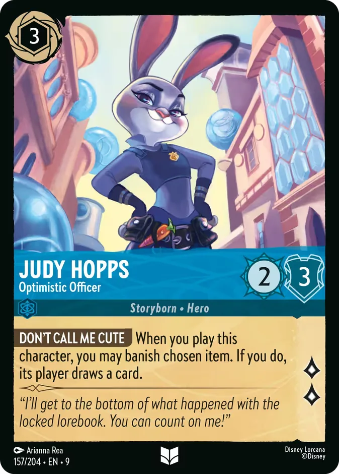 Judy Hopps #157 Fabled Disney Lorcana card