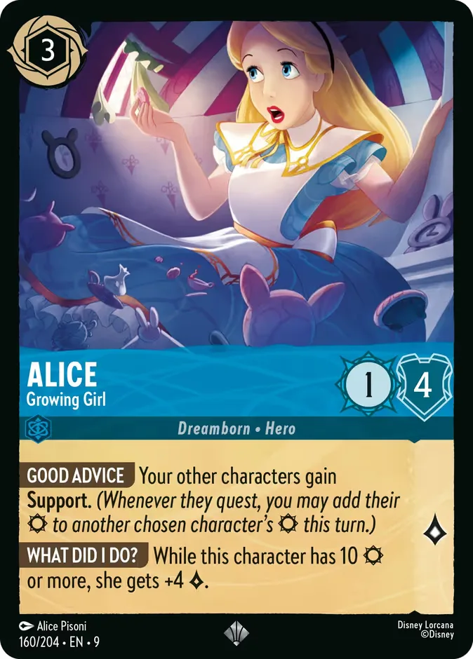 Alice #160 Fabled Disney Lorcana card