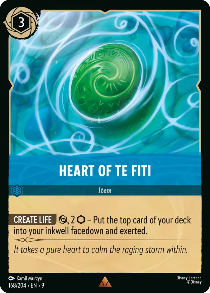 Heart of Te Fiti #168 Fabled Disney Lorcana card