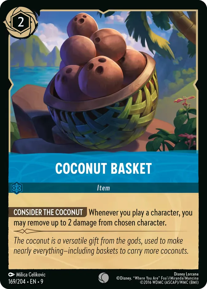 Coconut Basket #169 Fabled Disney Lorcana card