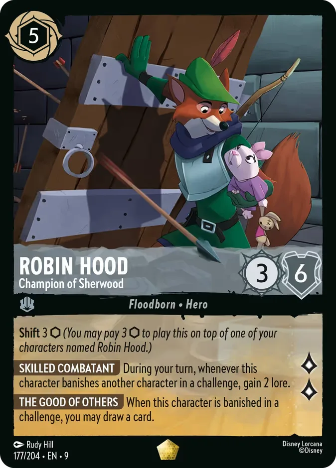 Robin Hood #177 Fabled Disney Lorcana card
