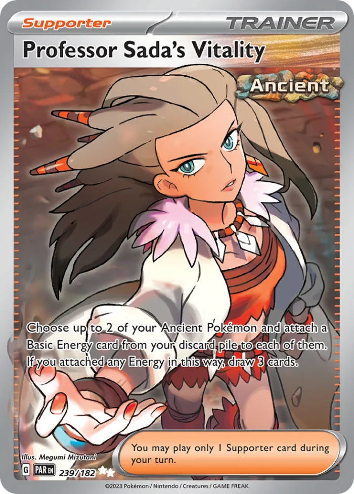 Professor Sada's Vitality #239 Paradox Rift Pokemon card