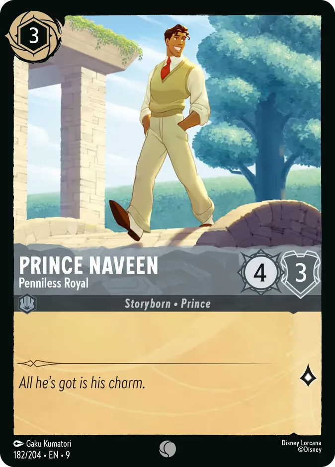 Prince Naveen #182 Fabled Disney Lorcana card