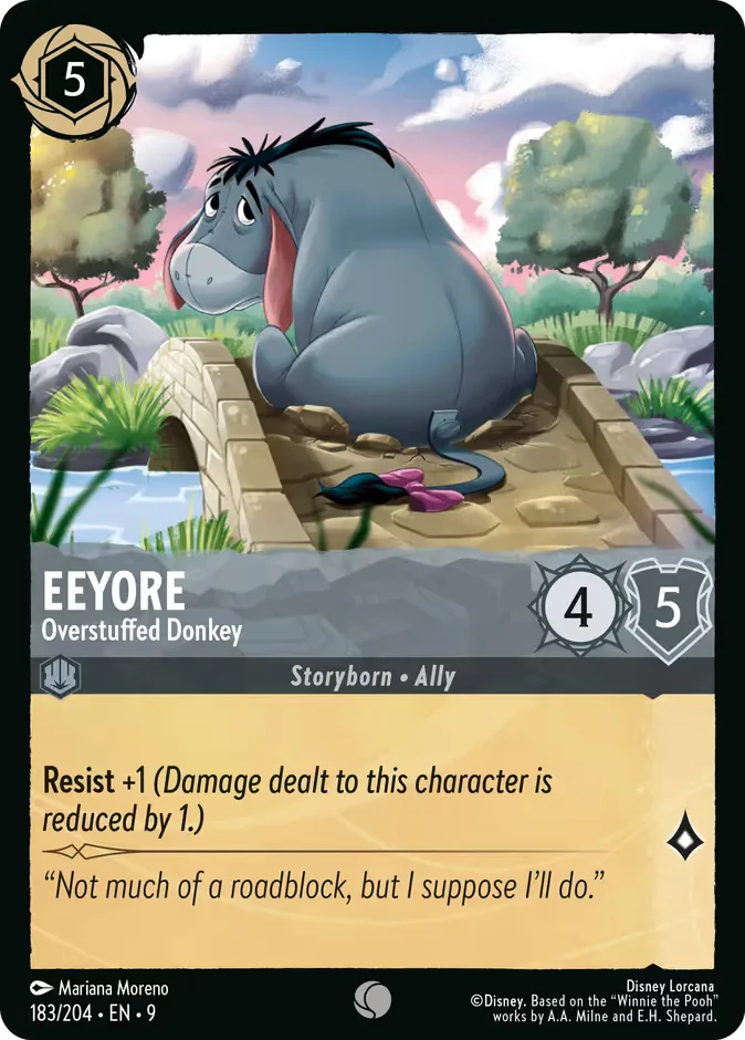 Eeyore #183 Fabled Disney Lorcana card