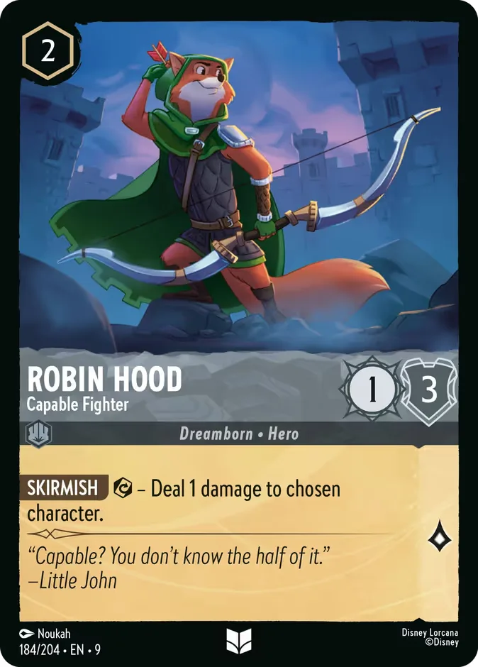 Robin Hood #184 Fabled Disney Lorcana card
