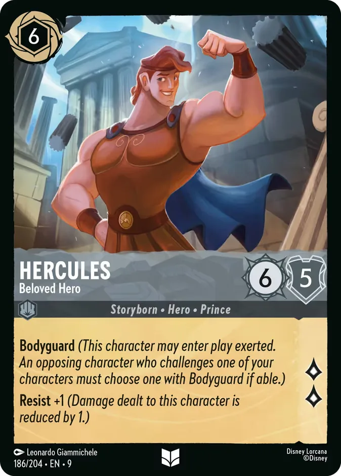 Hercules #186 Fabled Disney Lorcana card