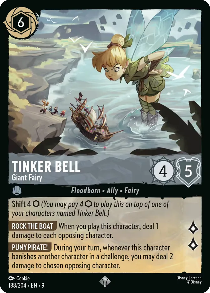 Tinker Bell #188 Fabled Disney Lorcana card