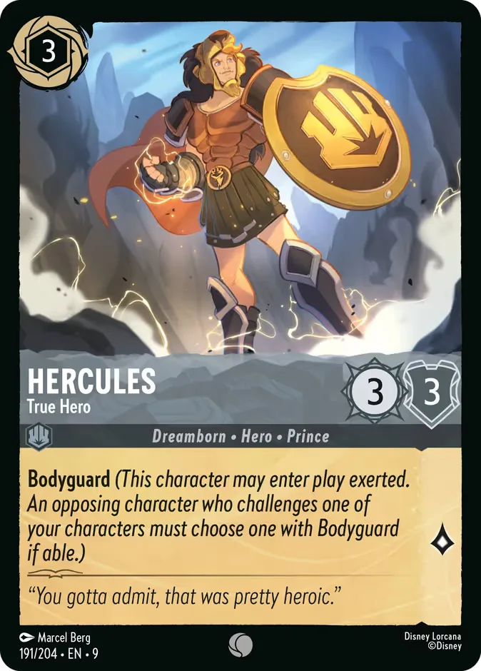 Hercules #191 Fabled Disney Lorcana card