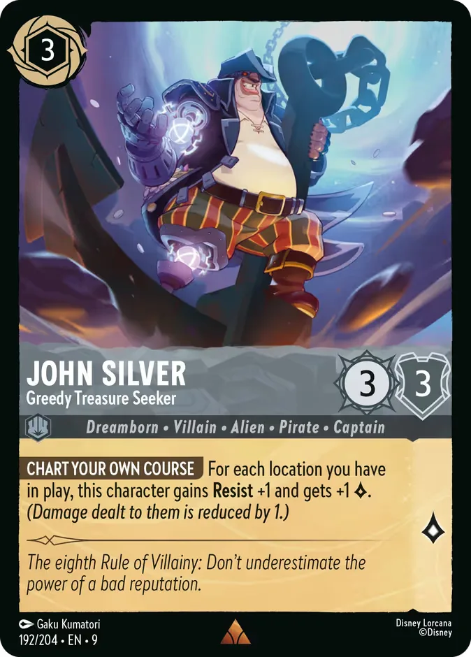 John Silver #192 Fabled Disney Lorcana card
