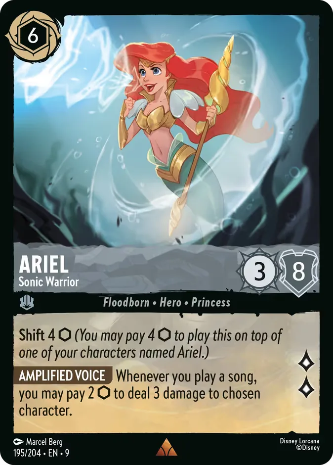 Ariel #195 Fabled Disney Lorcana card