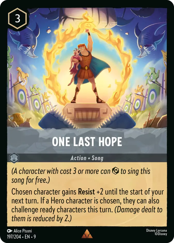 One Last Hope #197 Fabled Disney Lorcana card