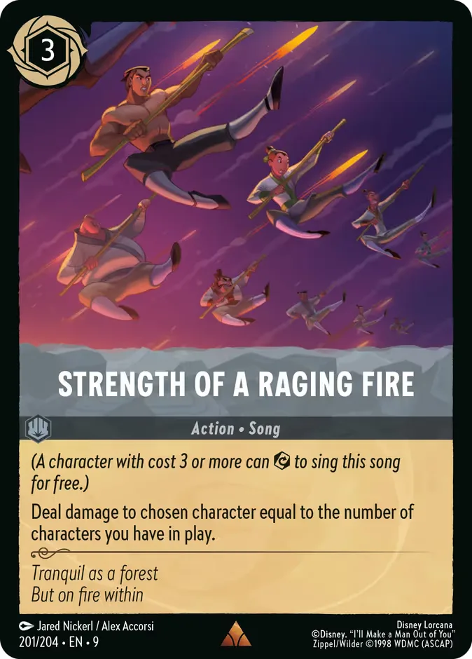 Strength of a Raging Fire #201 Fabled Disney Lorcana card
