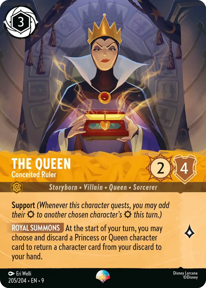 The Queen #205 Fabled Disney Lorcana card