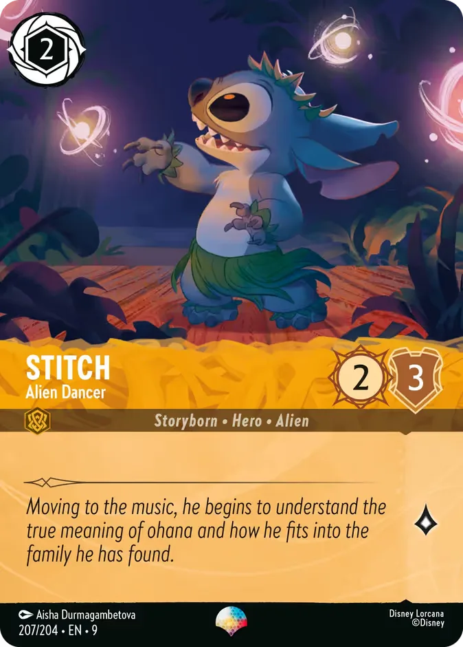 Stitch #207 Fabled Disney Lorcana card