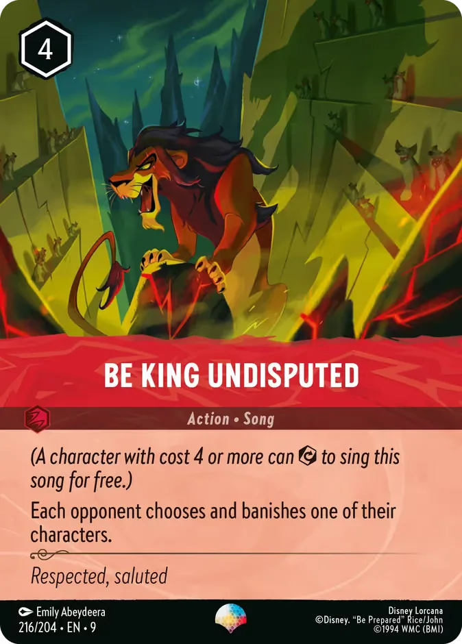 Be King Undisputed #216 Fabled Disney Lorcana card