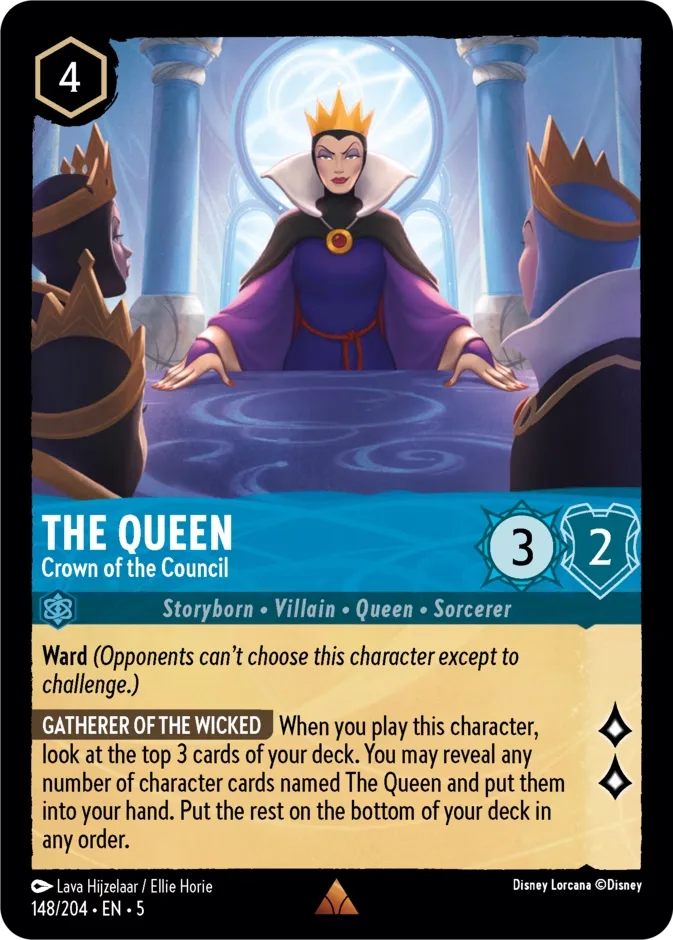 The Queen #148 Shimmering Skies Disney Lorcana card