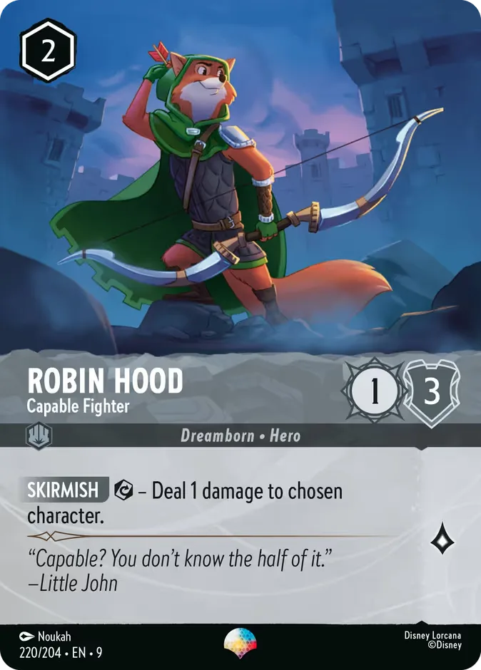 Robin Hood #220 Fabled Disney Lorcana card
