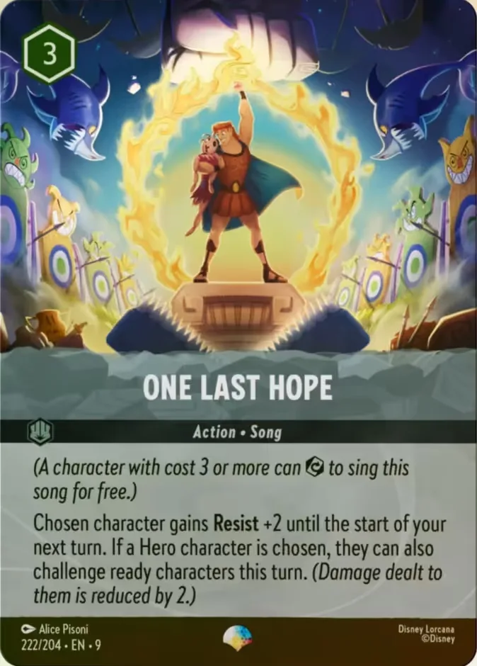 One Last Hope #222 Fabled Disney Lorcana card