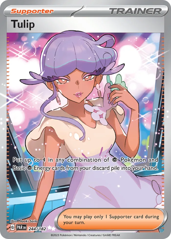 Tulip #244 Paradox Rift Pokemon card