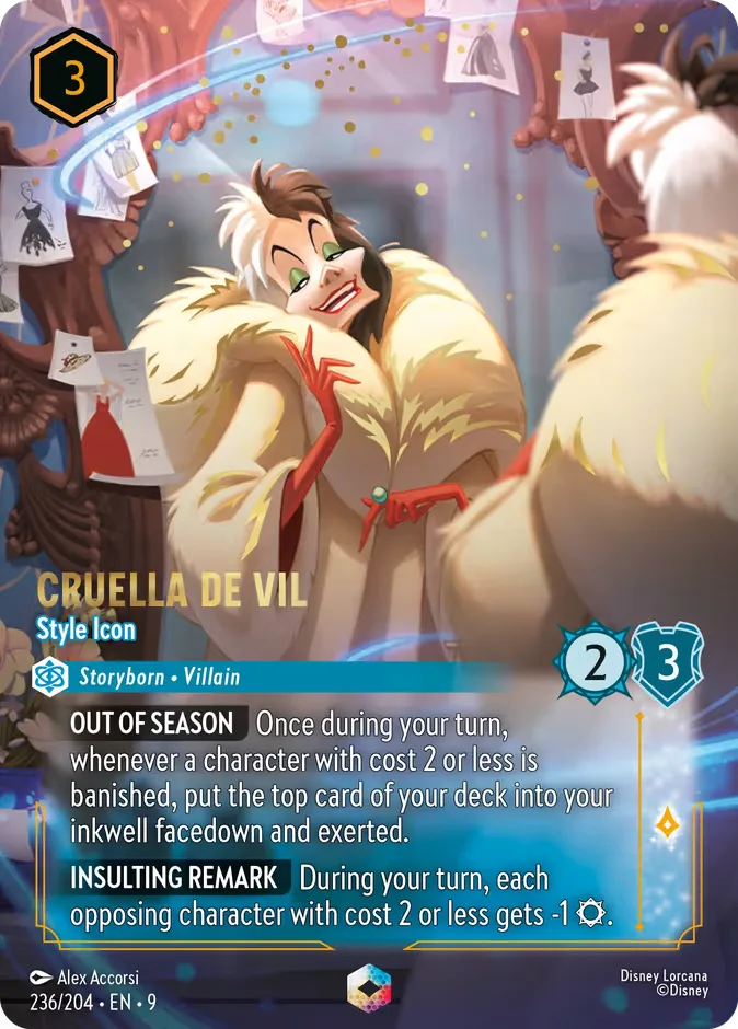 Cruella De Vil #236 Fabled Disney Lorcana card
