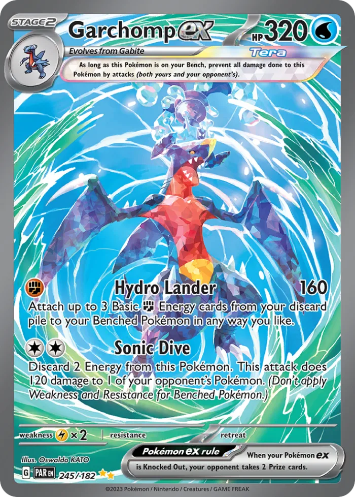 Garchomp ex #245 Paradox Rift Pokemon card