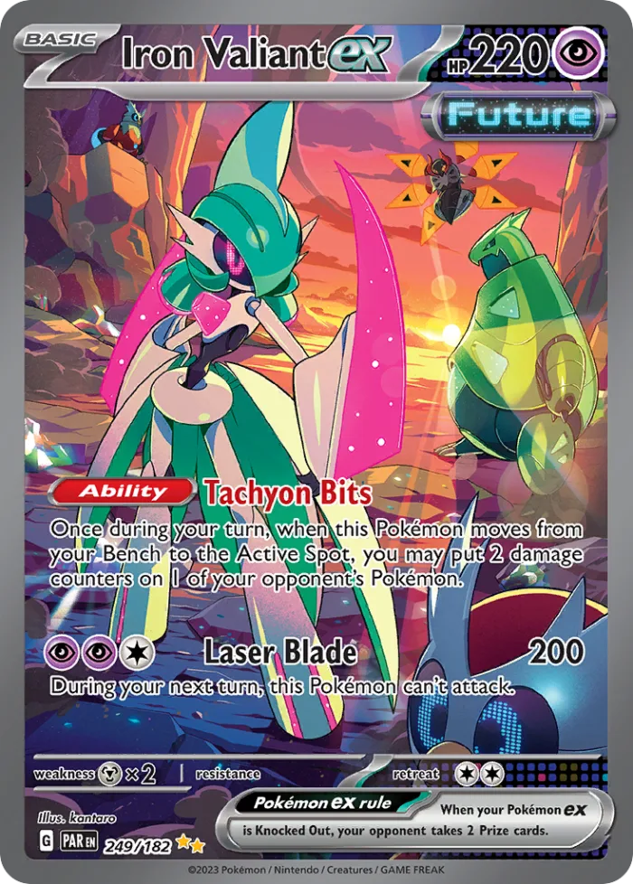 Iron Valiant ex #249 Paradox Rift Pokemon card
