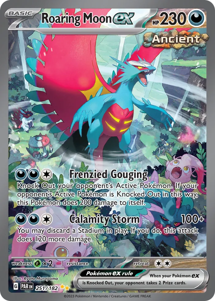 Roaring Moon ex #251 Paradox Rift Pokemon card