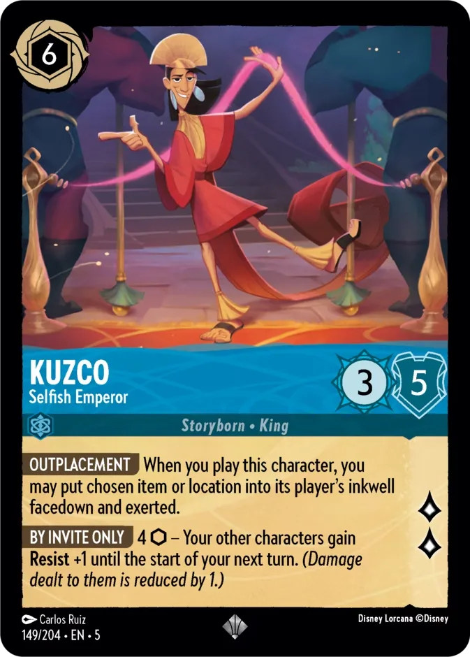 Kuzco #149 Shimmering Skies Disney Lorcana card