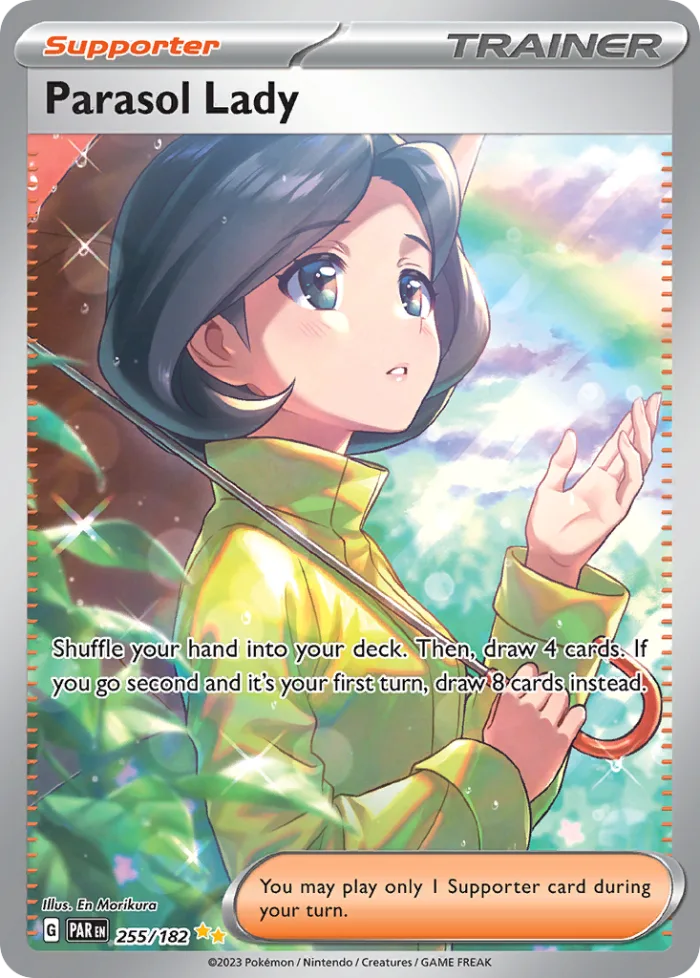 Parasol Lady #255 Paradox Rift Pokemon card