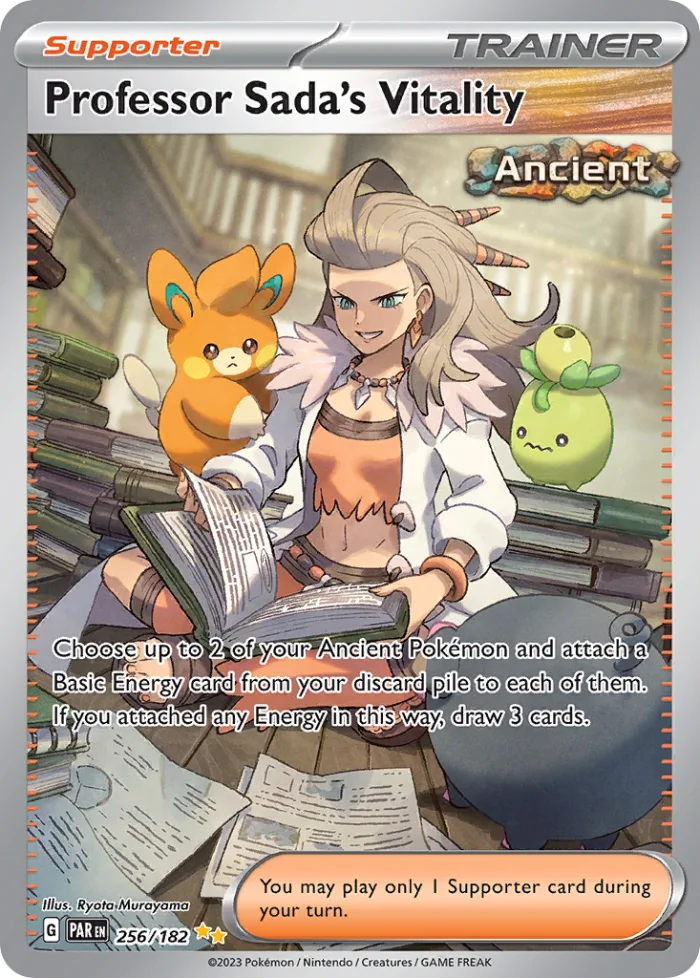 Professor Sada's Vitality #256 Paradox Rift Pokemon card