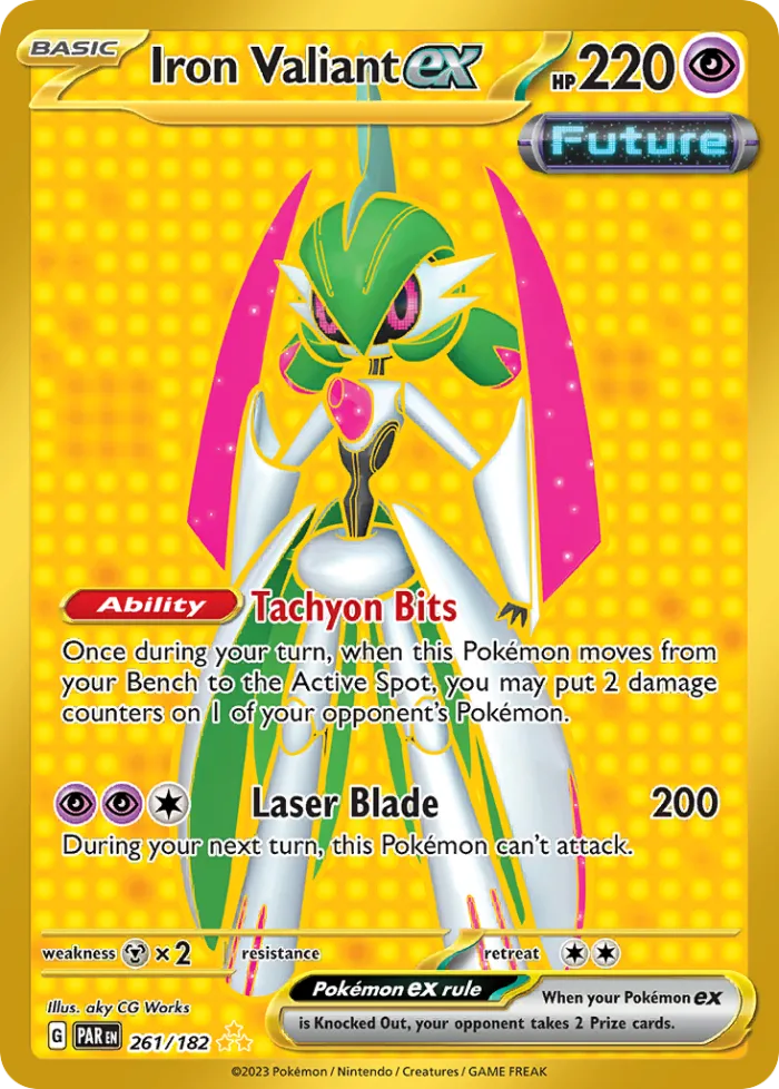 Iron Valiant ex #261 Paradox Rift Pokemon card