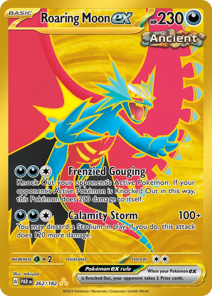 Roaring Moon ex #262 Paradox Rift Pokemon card