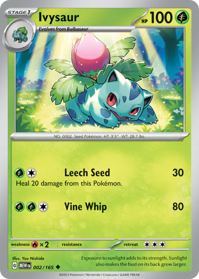 Ivysaur #2 151 Pokemon card