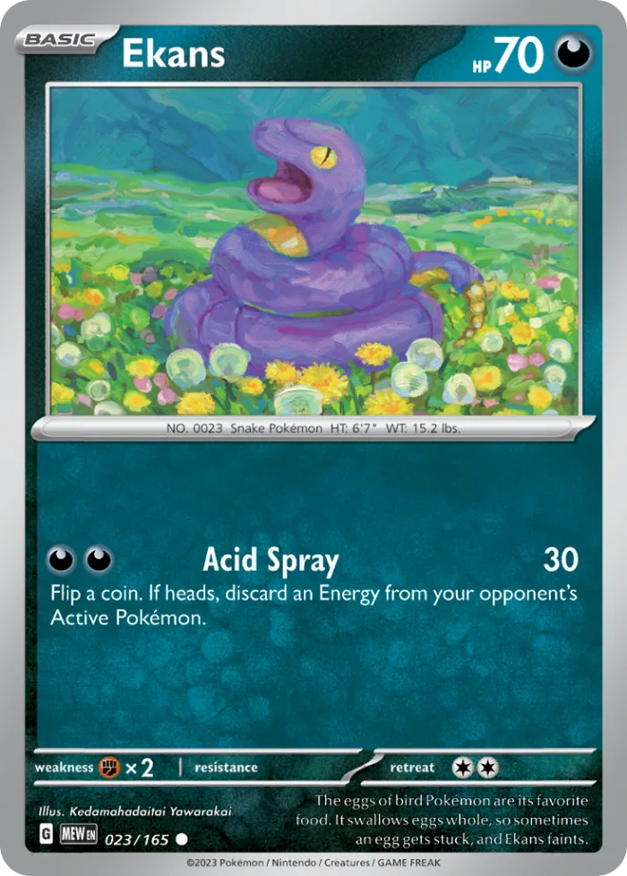 Ekans #23 151 Pokemon card