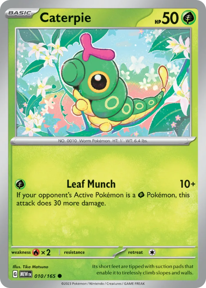 Caterpie #10 151 Pokemon card