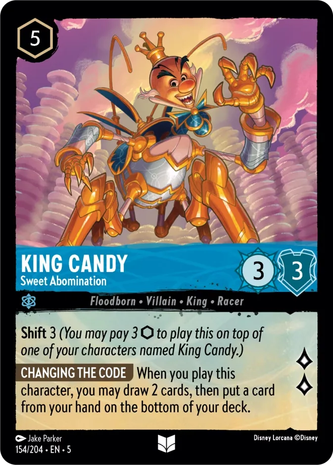 King Candy #154 Shimmering Skies Disney Lorcana card