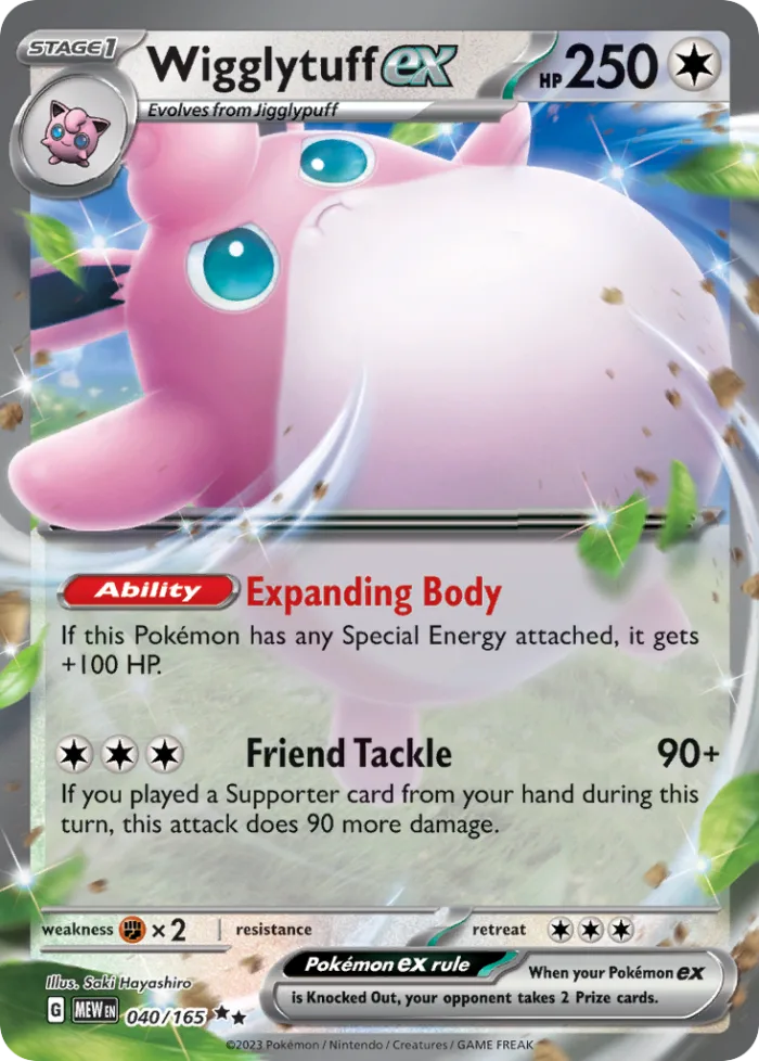 Wigglytuff ex #40 151 Pokemon card