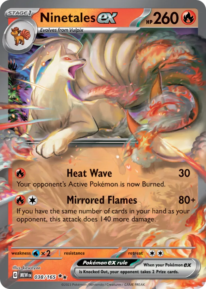 Ninetales ex #38 151 Pokemon card