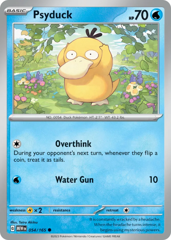 Psyduck #54 151 Pokemon card